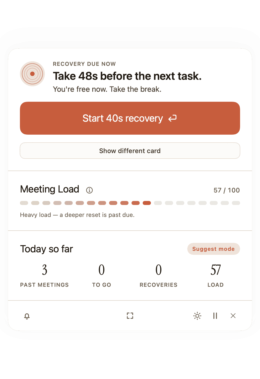 Screenshot of Always one click away